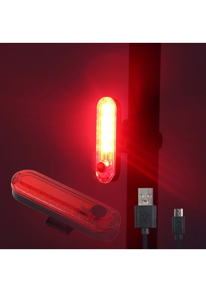 Bisiklet Far Arka Lambası Gece El Feneri USB Şarjı Sürme (Yurt Dışından)