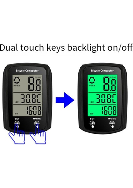 Bisiklet Bilgisayarı Bisiklet Bilgisayarı Su Geçirmez Hız Göstergesi Siyah (Yurt Dışından)