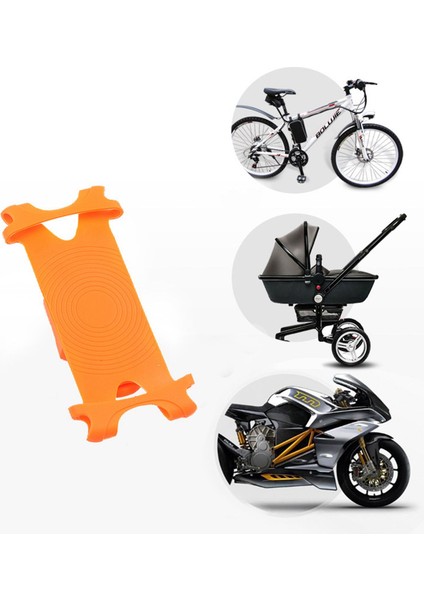Motosiklet Için Silikon Bisiklet Gidon Montajı (4-6 Inç) Turuncu (Yurt Dışından) fırsatları