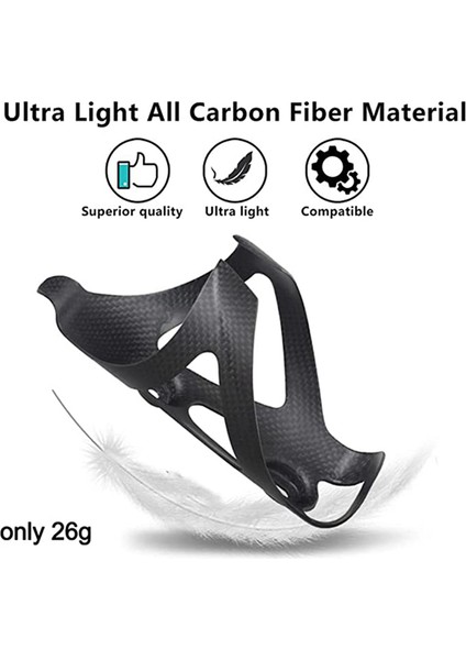 Matt Ula-Light 3k Tam Karbon Fiber Yol Bisikleti Su Bardağı Tutacağı (Yurt Dışından)