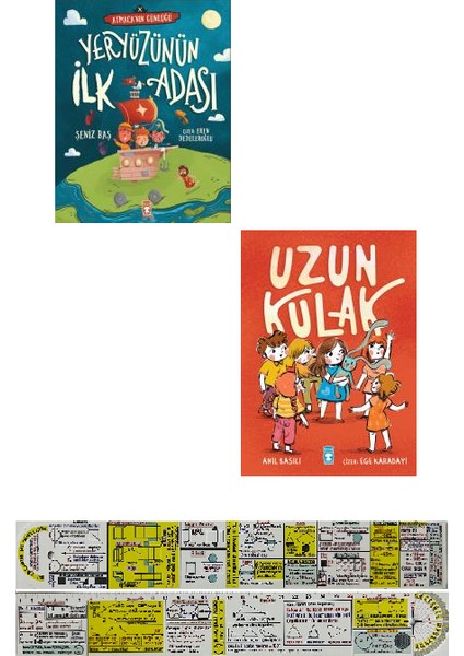 Yeryüzünün İlk Adası - Uzun Kulak 2 Kitap Set - Matematik Öğreten Ayraç