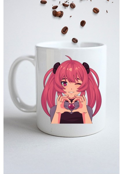 Anime Asi Kız Baskılı Hediye Kupa Bardak Porselen Çay Kahve Fincanı fiyatları