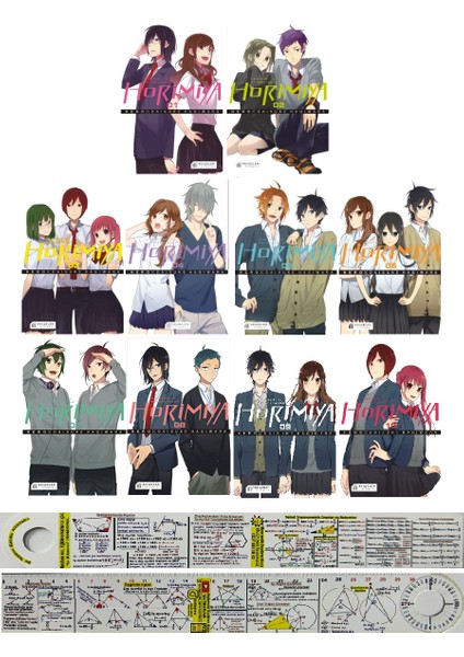 Horimiya 1 - Horimiya 2 - Horimiya 3 - Horimiya 4 - Horimiya 5 - Horimiya 6 - Horimiya 7 - Horimiya 8 - Horimiya 9 - Horimiya 10 + Matematik Öğreten Ayraç