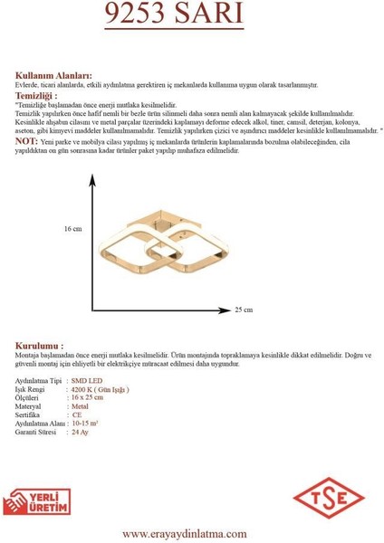 9253 Ledli Gold Plofonyer Avize