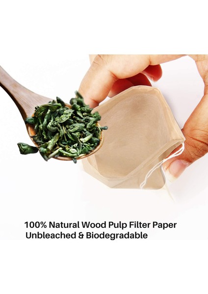 300PCS Çay Filtre Torbaları, Çizim Kağıtlı Tek Kullanımlık Kağıt Çay Poşeti (Yurt Dışından)