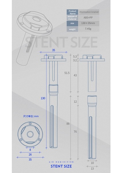 Atomize Sprey Plastik Braket USB Mini Nemlendirici Diy Deneyi (Yurt Dışından) indirimleri