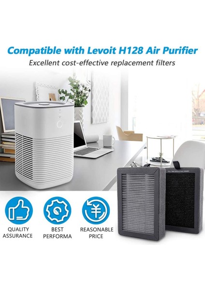 -H128 Hava Temizleme Cihazı Için Yedek Filtre, 2'li Paket (Yurt Dışından)