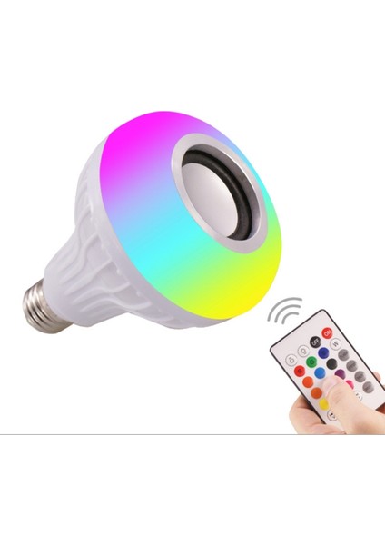 Uzaktan Kumanda Bluetooth Lamba LED Akıllı Ampul Wifi Renkli Müzik Ampulü (Yurt Dışından)