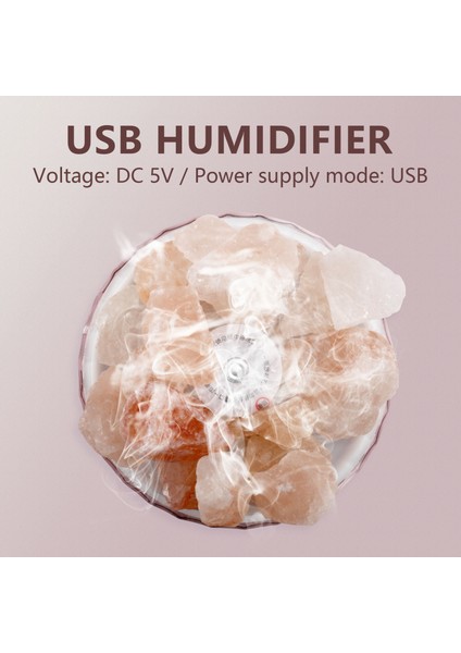 Taşınabilir USB Hava Nemlendirici Kristal Tuz Taşı Difüzör, Pembe (Yurt Dışından) indirimleri