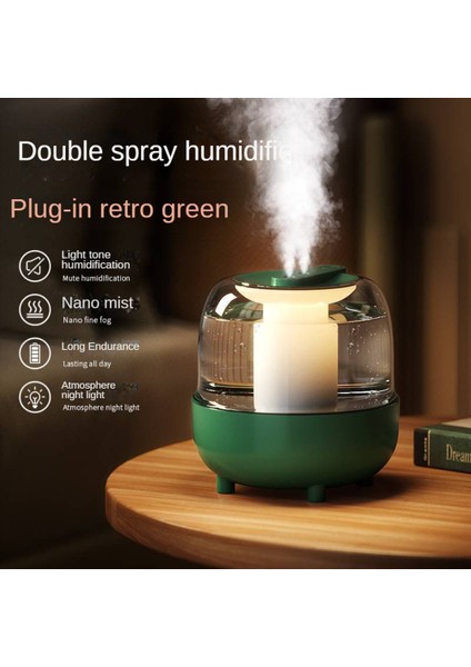 4l Nemlendirici USB Aromaterapi Nemlendirici, LED Lamba Sisli, Yeşil (Yurt Dışından) indirimleri