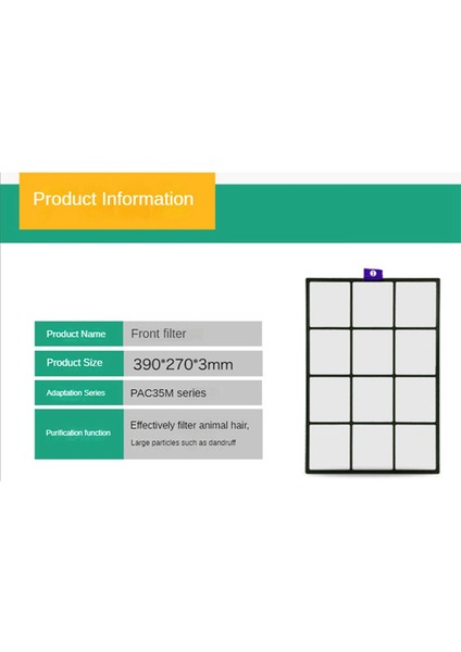 Hava Temizleme Cihazı PAC35M2101S PAC35M1101G Parçaları Için Hepa Filtreler (Yurt Dışından)