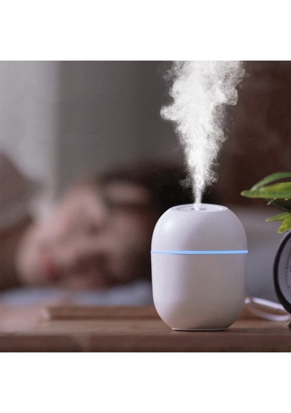 Hava Nemlendirici USB 220ML Ofis Arabası Için Taşınabilir Mist Difüzör, Beyaz (Yurt Dışından) modelleri