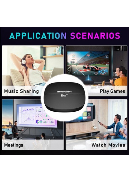 2.4g 5g Wifi Bt4.0 Tv Kutusu 4K Android 13 Set Üstü Kutu Abd Tak (Yurt Dışından)