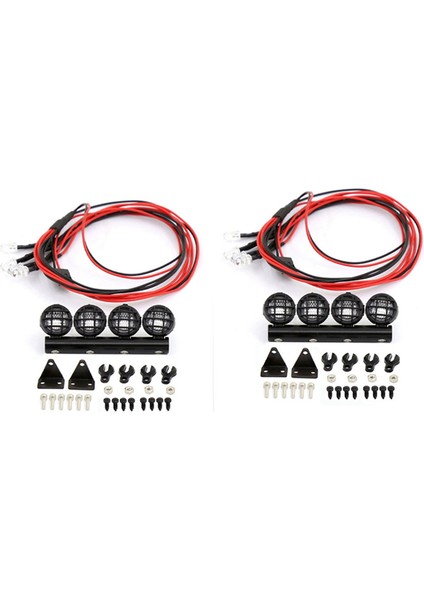 Rc Araba LED Tavan Lambası Işık Çubuğu 1/18 1/24 Rc Araba Parçaları, 4 LED (Yurt Dışından)