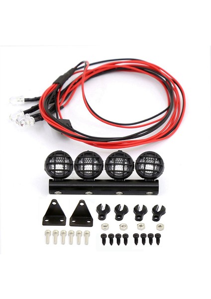 Rc Araba LED Tavan Lambası Işık Çubuğu 1/18 1/24 Rc Araba Parçaları, 4 LED (Yurt Dışından) fırsatları