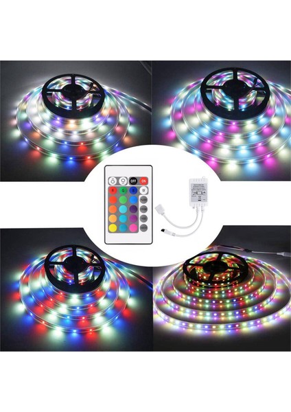 24 Tuşlu Uzaktan KUMANDA+DC12V LED Kontrol Cihazı Rgb Kontrol Kutusu (Yurt Dışından)