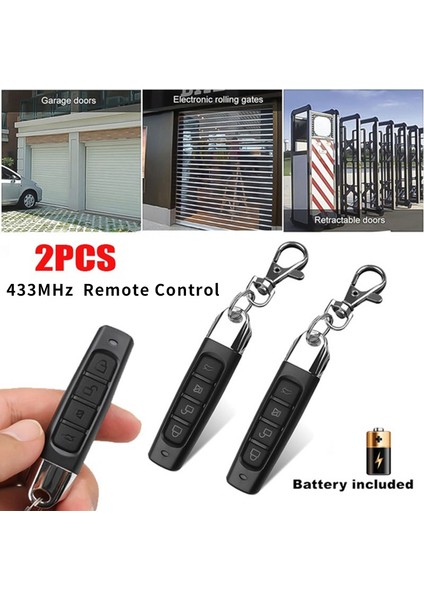 433MHZ Uzaktan Kontrol Garaj Kapısı Kapı Açacağı Araba Anahtarı (2 Adet) B (Yurt Dışından)