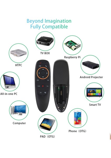 Android Tv Kutusu Pc Için Gyro Algılama Mini Kablosuz Akıllı Uzaktan Kumanda (Yurt Dışından)