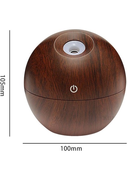 USB Ulasonic Mist Arıtma Cihazı Renk Değişimi Led: Koyu Ahşap (Yurt Dışından)