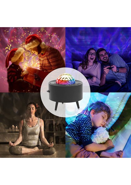 Galaxy Lighting Star Proctor, Zamanlayıcılı ve Kablosuz Bağlantılı, Siyah (Yurt Dışından)
