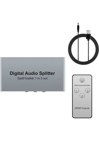 3 Bağlantı Noktalı Dijital Optik Ses Ayırıcı Spdif Toslink Optik Ayırıcı (Yurt Dışından)