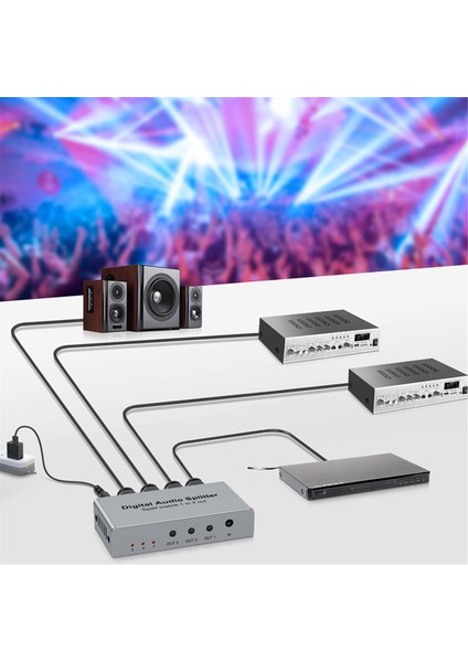 3 Bağlantı Noktalı Dijital Optik Ses Ayırıcı Spdif Toslink Optik Ayırıcı (Yurt Dışından)