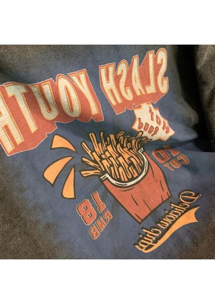 Yıkamalı Streetwear Retro Baskılı Oversize Vintage T-Shirt fırsatları
