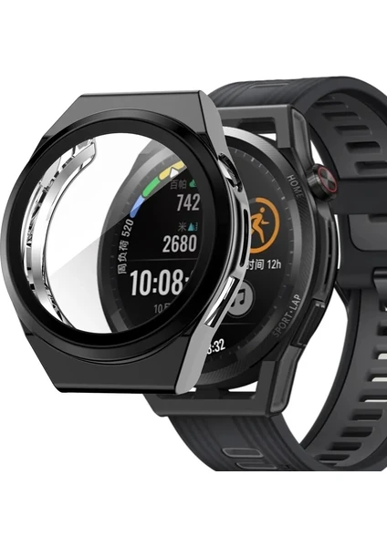 Huawei Watch Gt Runner Uyumlu Kasa ve Ekran Koruyucu 360 Tam Koruma Silikon Kılıf