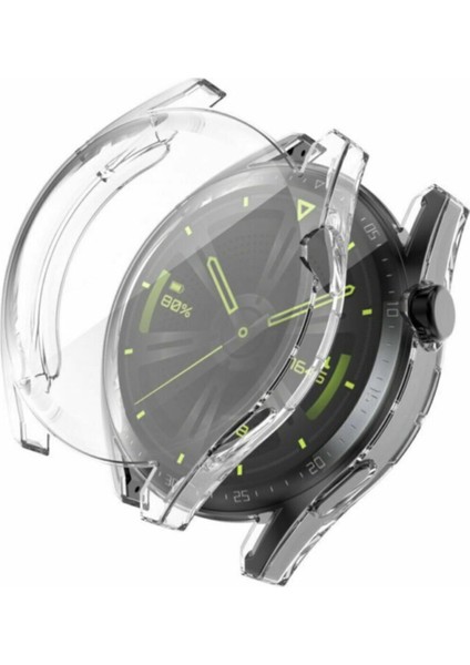 Huawei Watch Gt3 46MM Uyumlu Kasa ve Ekran Koruyucu 360 Tam Koruma Silikon Kılıf