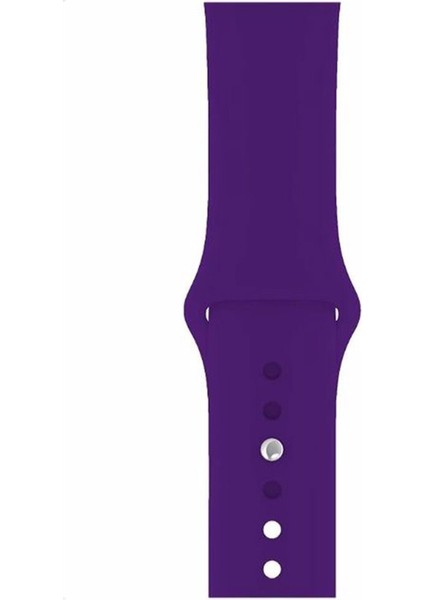 Apple Watch Seri 1/2/3/4/5/6/7/8/se/ultra 38MM 40MM 41MM Kordon Kayış Bileklik Klasik Silikon Mor