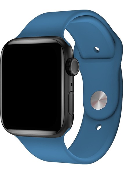 Apple Watch Seri 1/2/3/4/5/6/7/8/se/ultra 42MM 44MM 45MM 49MM Kordon Kayış Bileklik Klasik Silikon Denim Blue fiyatları