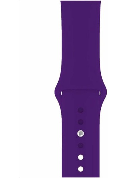 Apple Watch Seri 1/2/3/4/5/6/7/8/se/ultra 42MM 44MM 45MM 49MM Kordon Kayış Bileklik Klasik Silikon Mor