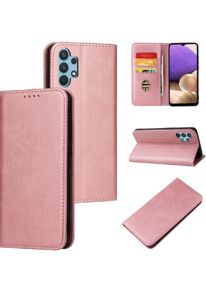 Samsung Galaxy A32 5g Için Deri Folio Flip Case Tam Koruma Telefon Kılıfı (Yurt Dışından)