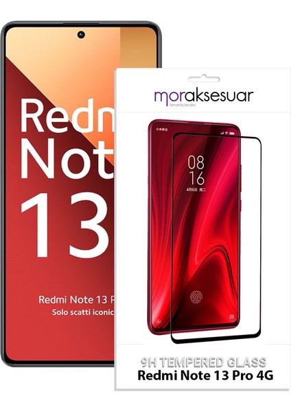 Xiaomi Redmi Note 13 Pro 4G 5D Ekran Koruyucu Cam Tam Kaplayan Şeffaf