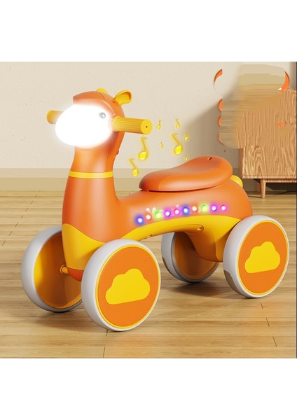 Çocuk Scooter Alpaka Scooter Dört Tekerlekli Denge Aracı Bebek Yürüteci 1-3 Yaşında Bebek Yürüteci (Yurt Dışından)