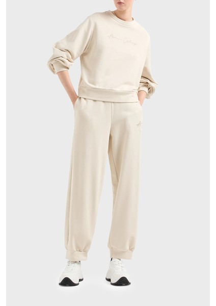 Pamuklu Regular Fit Bisiklet Yaka Sweat Bayan Sweat 3DYM13 Yjffz 1787