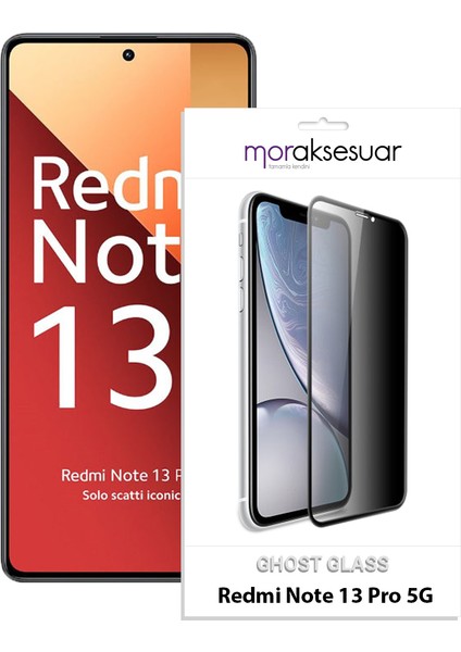 Xiaomi Redmi Note 13 Pro 5G Gizli Hayalet Ekran Koruyucu Kırılmaz Cam Şeffaf