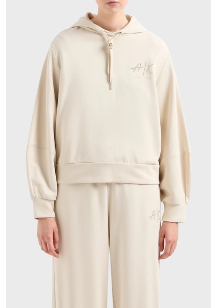 Pamuklu Regular Fit Kapüşonlu Sweat Bayan Sweat 3DYM12 Yjffz 1787