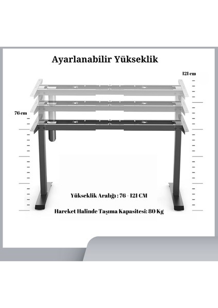 Yükseklik Ayarlı Masa Mekanizması - Elektronik Masa Mekanizması - Elektrikli Yükseklik Ayarlıklı Masa -Yüklik Ayarlı Masa