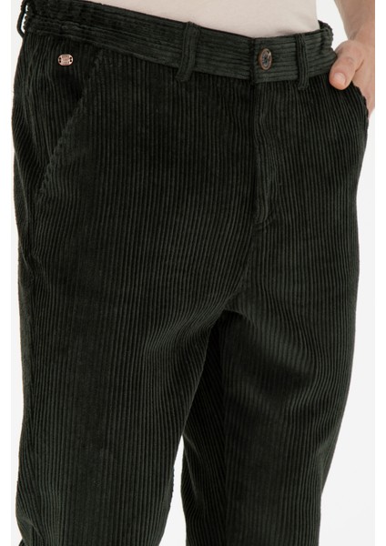 U.S. Polo Assn. Erkek Koyu Yeşil Pantolon (Kanvas-Chino) 50272255-VR079