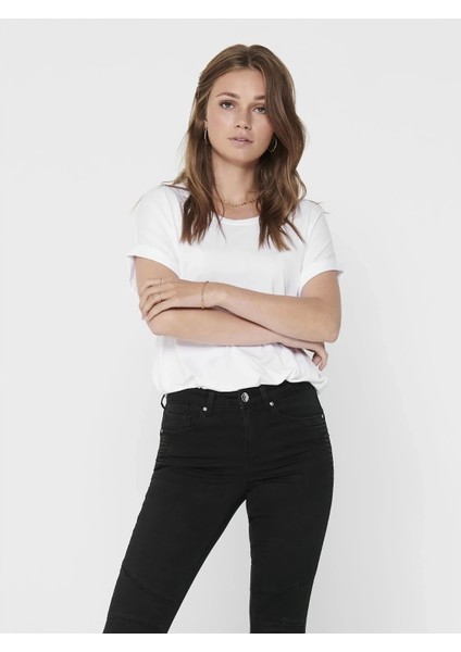 15106662 Genis Yaka Kol Katlamali Kadın Body - Beyaz fiyatları