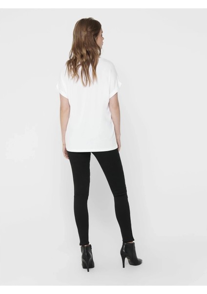 15106662 Genis Yaka Kol Katlamali Kadın Body - Beyaz fırsatları