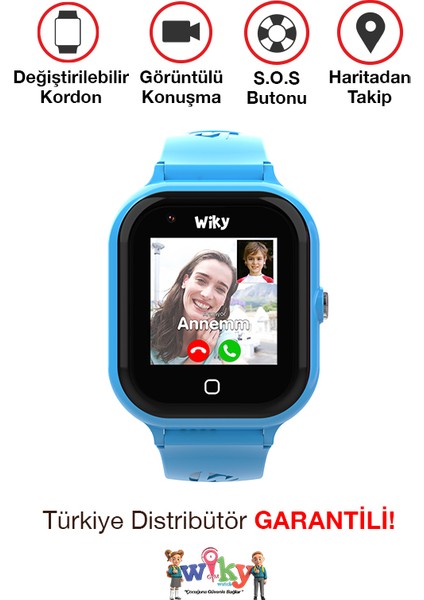 Watch 4s Mavi Görüntülü Görüşmeli Akılı Çocuk Saati