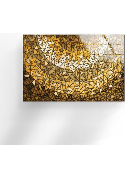 Altın Mozaik Temperli Cam Duvar Tablosu modelleri