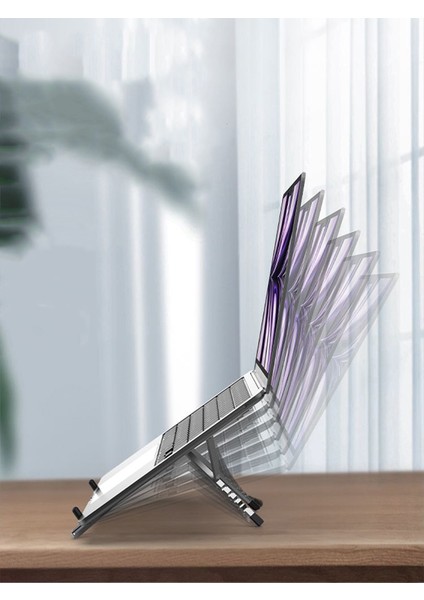 Laptop Macbook Uyumlu Notebook Standı Ayarlanabilir Katlanır Metal Laptop Standı.
