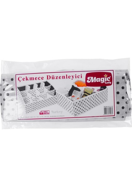 Magic Lady 12 Bölmeli Çekmece Içi Düzenleyici Organizer Puantiyeli Kutu modelleri