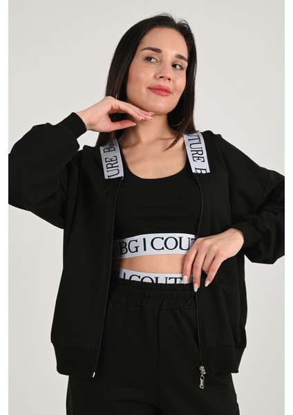 Kadın Lastik Baskı Detaylı 3’lü Eşofman Takımı 3961-24 modelleri