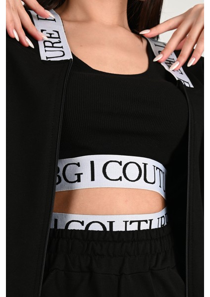 Kadın Lastik Baskı Detaylı 3’lü Eşofman Takımı 3961-24 indirimleri