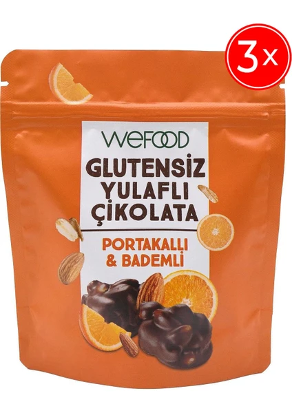 Glutensiz Yulaflı Çikolata Portakallı & Bademli 40 gr x 3'lü 8683347035137