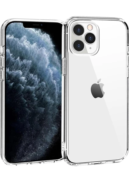 Apple iPhone 11 Pro Max Kılıf Space Kapak Darbe Emici Kamera Korumasız Şeffaf Silikon Kılıf